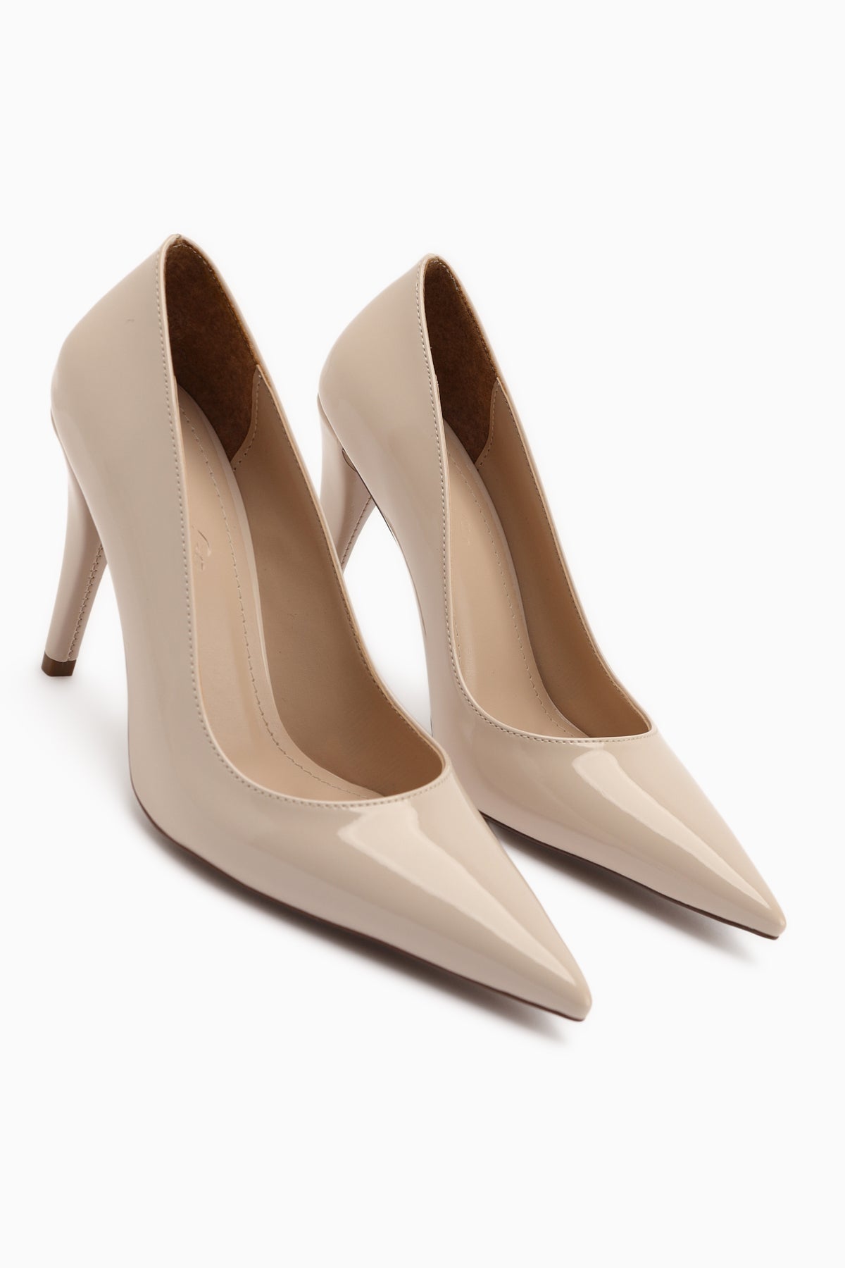 Nancy Women's Ecru Patent Leather Stiletto Heels