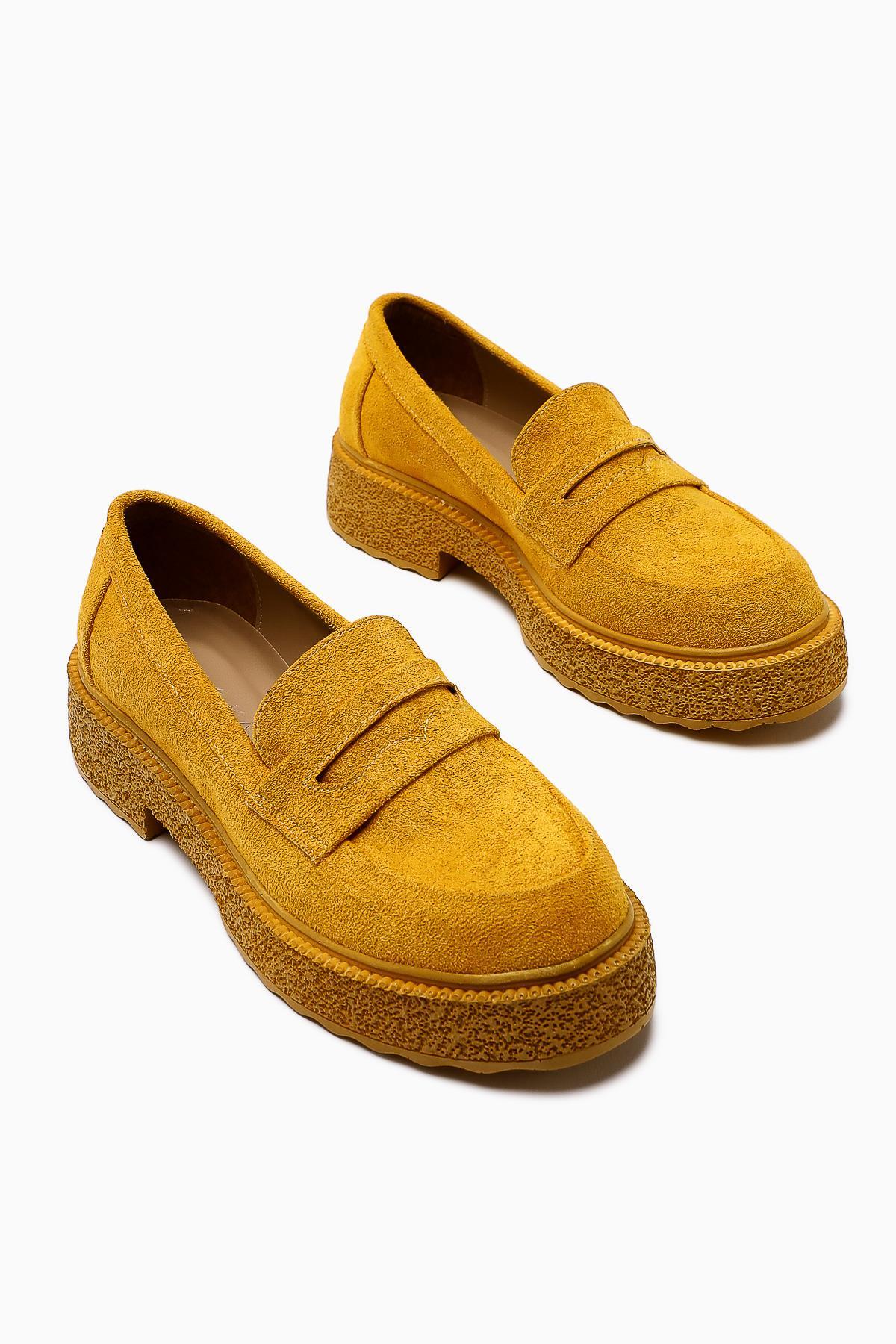 Bojan Mustard Suede Thick Soled Casual Shoes