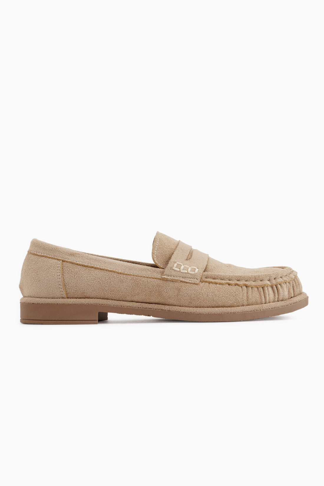 Carmel Beige Suede Penny Loafer Women’s Shoes