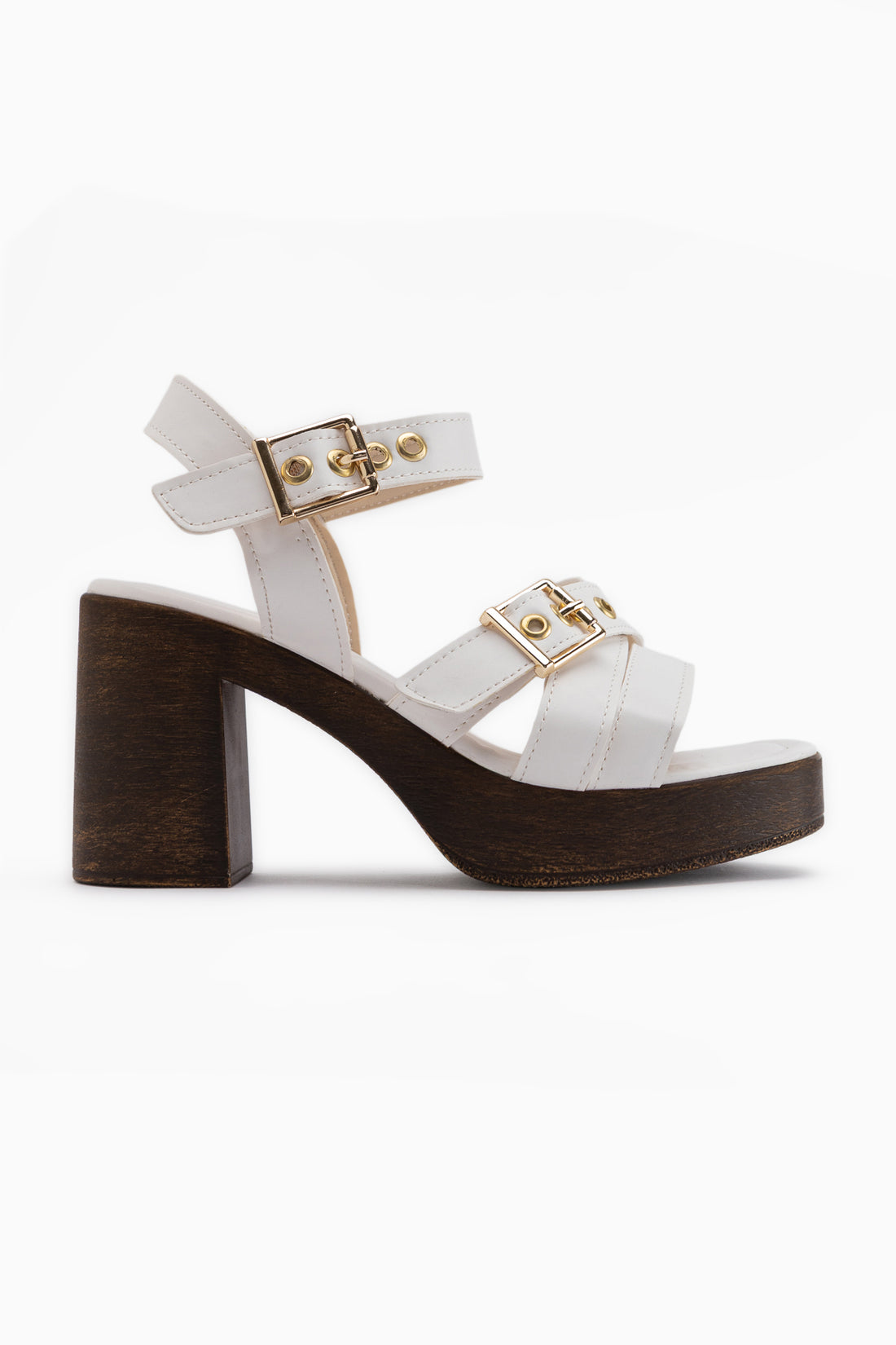Laina White Platform Heeled Women’s Shoes