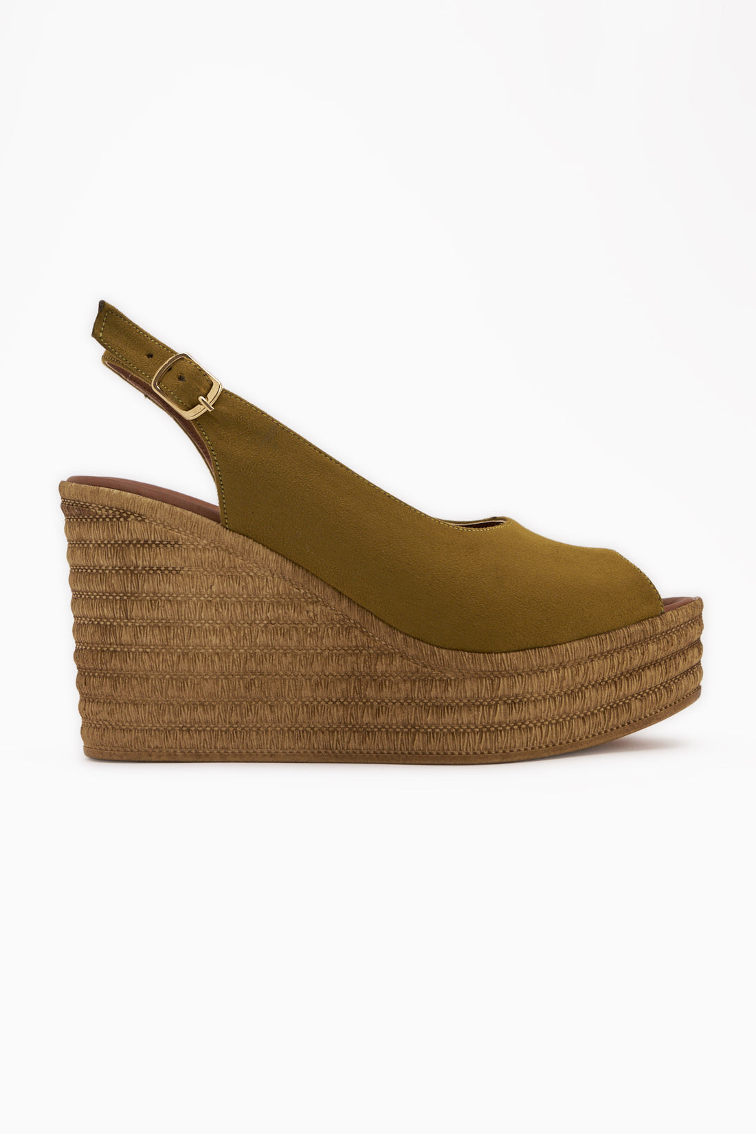 Caty Haki Suede Wedge Women’s Sandal