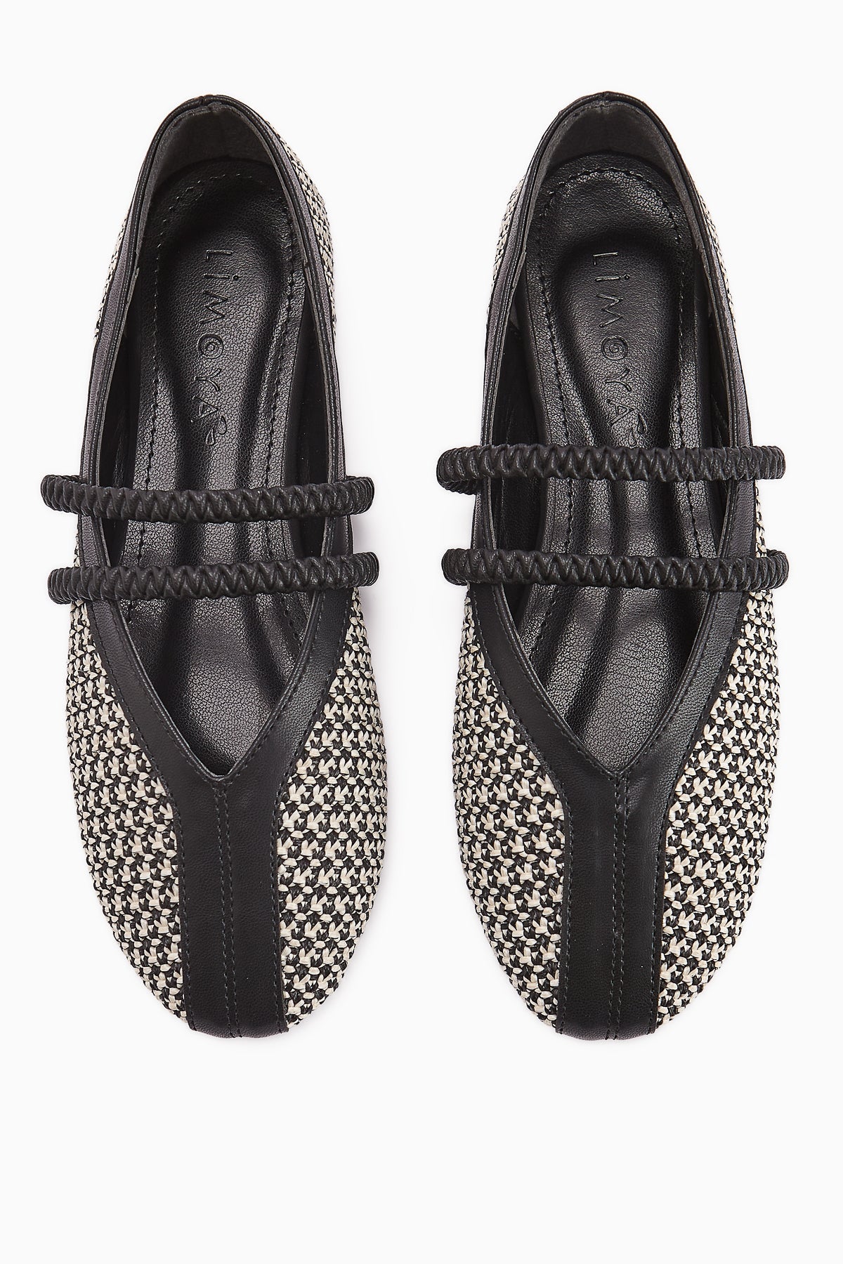 Gwen Black Elastic Detail Women's Ballet Flats