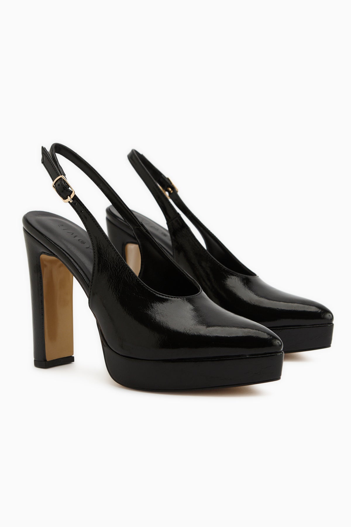 Ramia Black Pointed Toe Platform Heeled Women’s Shoes