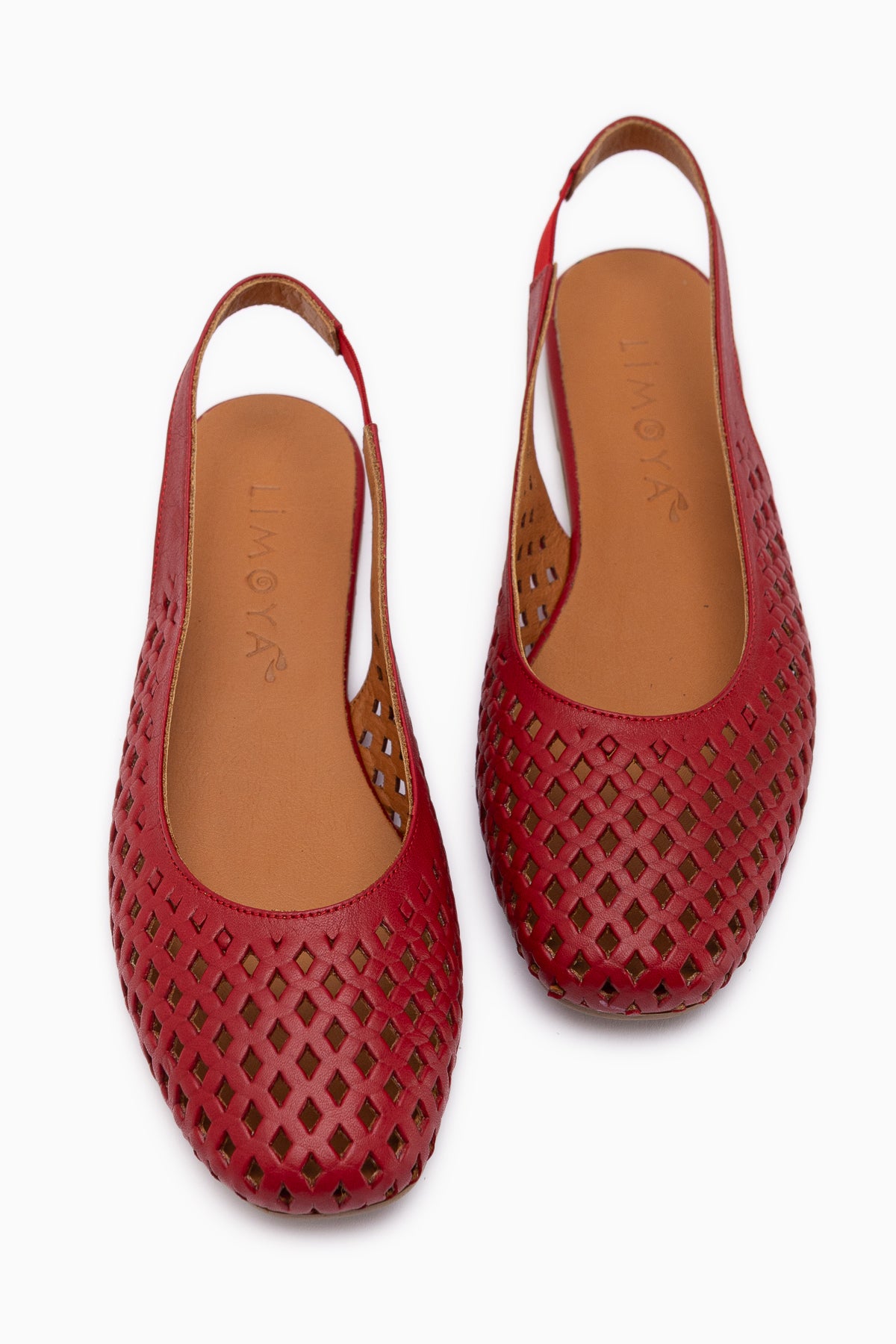 Monalis Genuine Leather Red Elastic Women’s Sandal