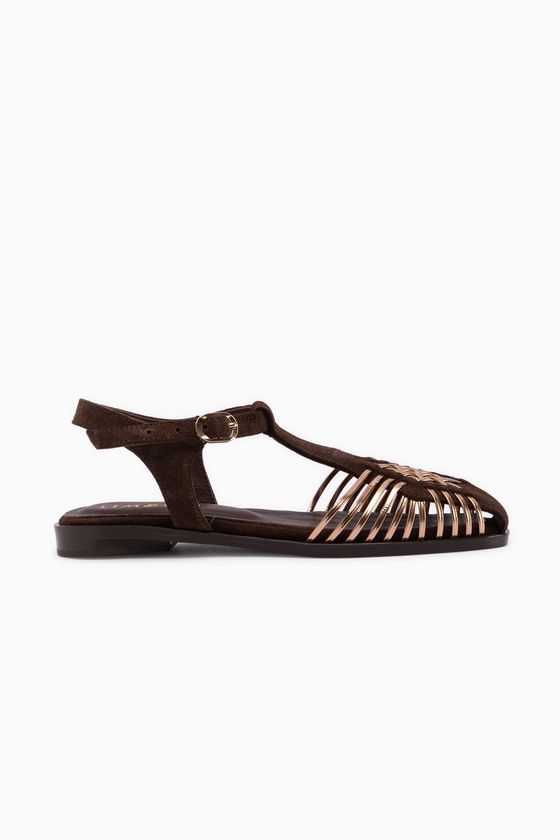 Kelly Genuine Leather Brown Cage Detailed Women’s Sandal