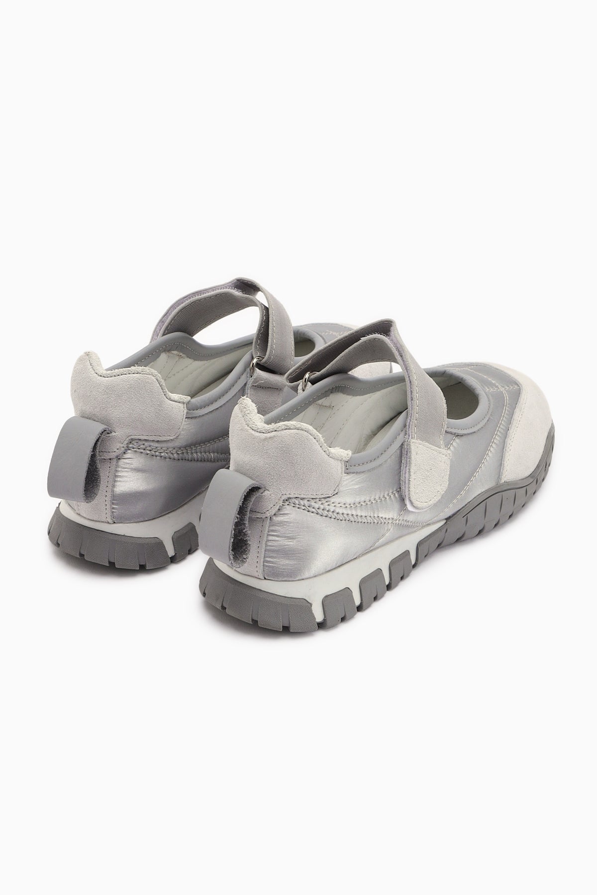 Nora Gray Fur Velcro Sporty Ballet Flat