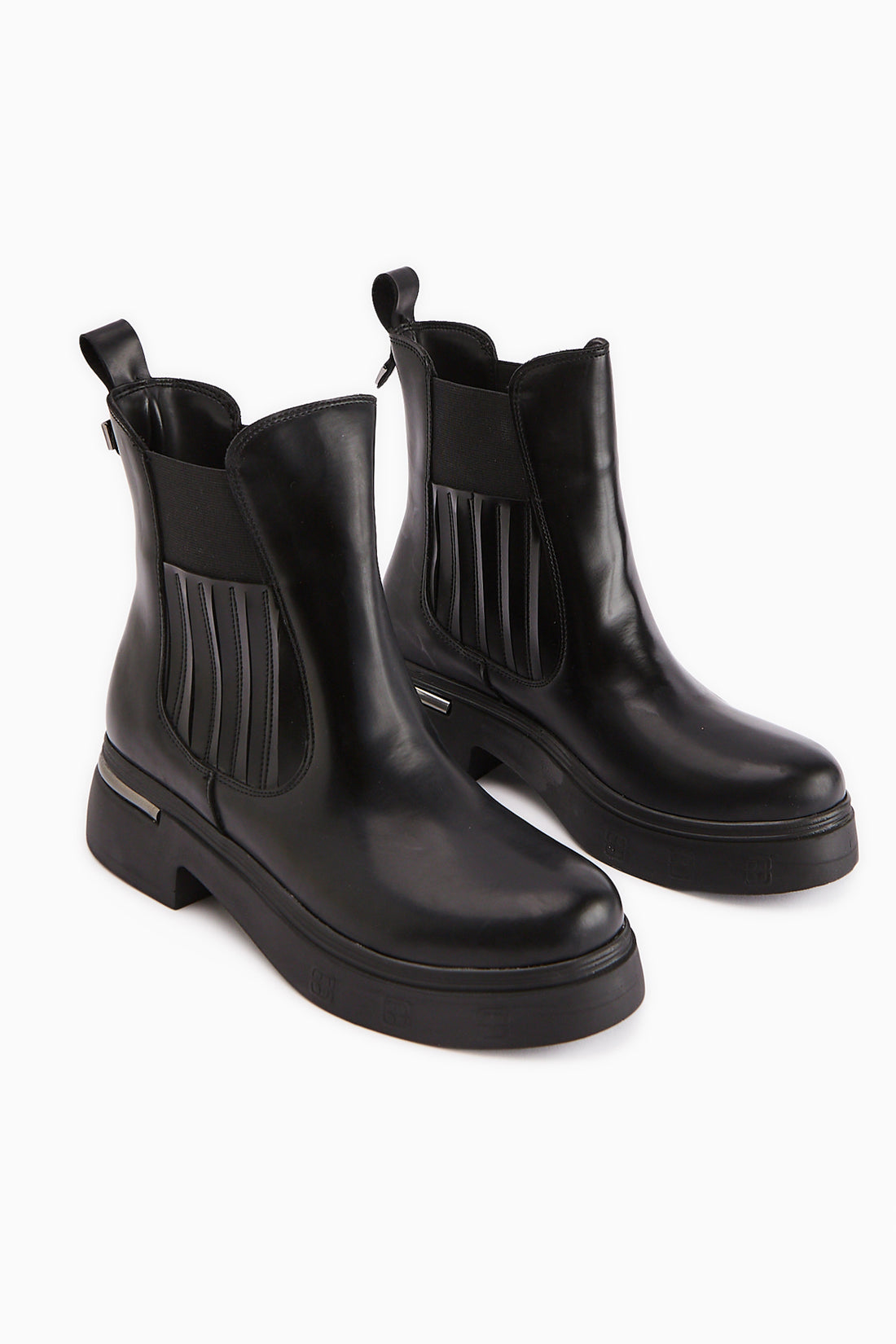 Pava Black Patent Heeled Detail Women’s Boots