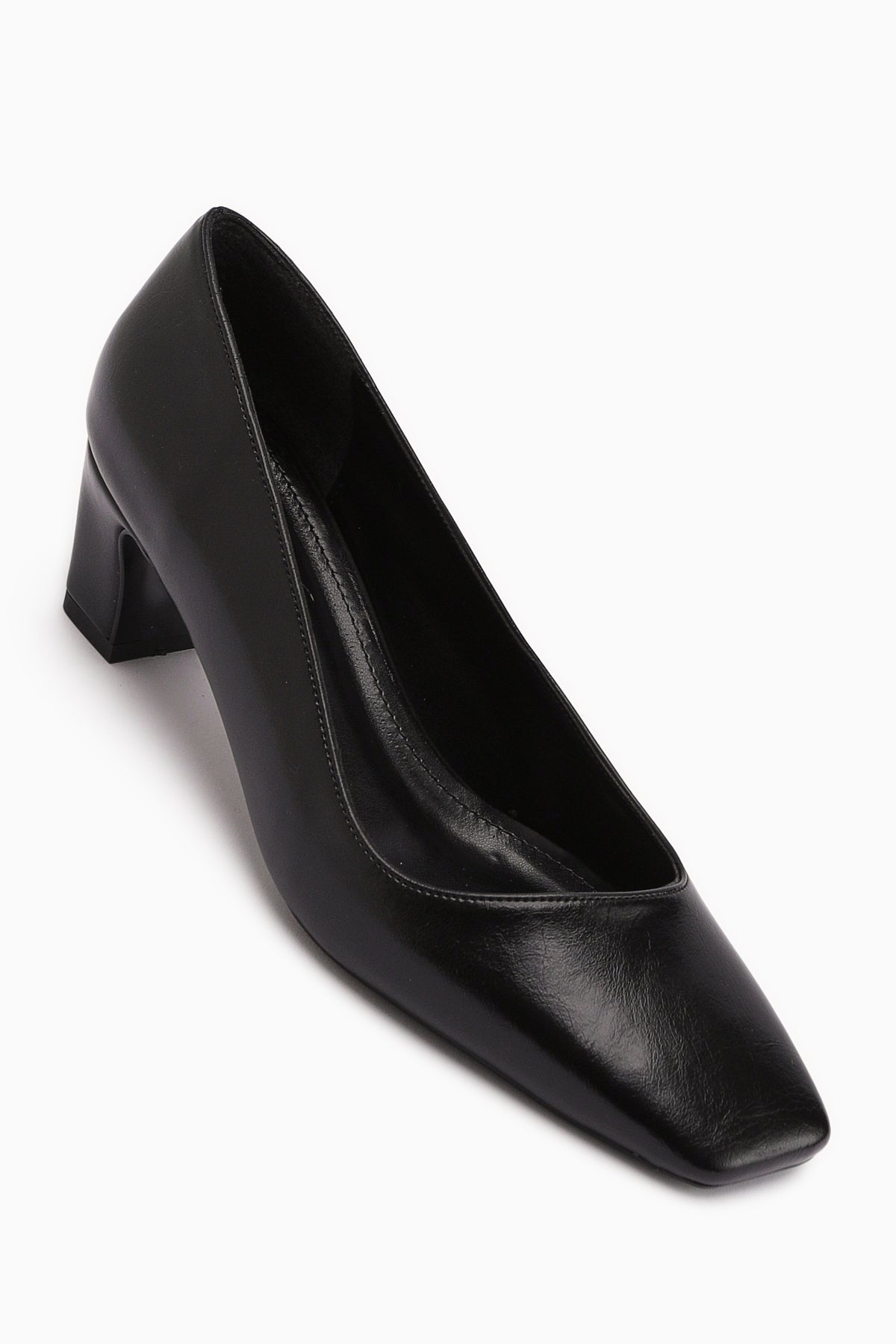 Jelina Black Chunky Heeled Women's Shoes