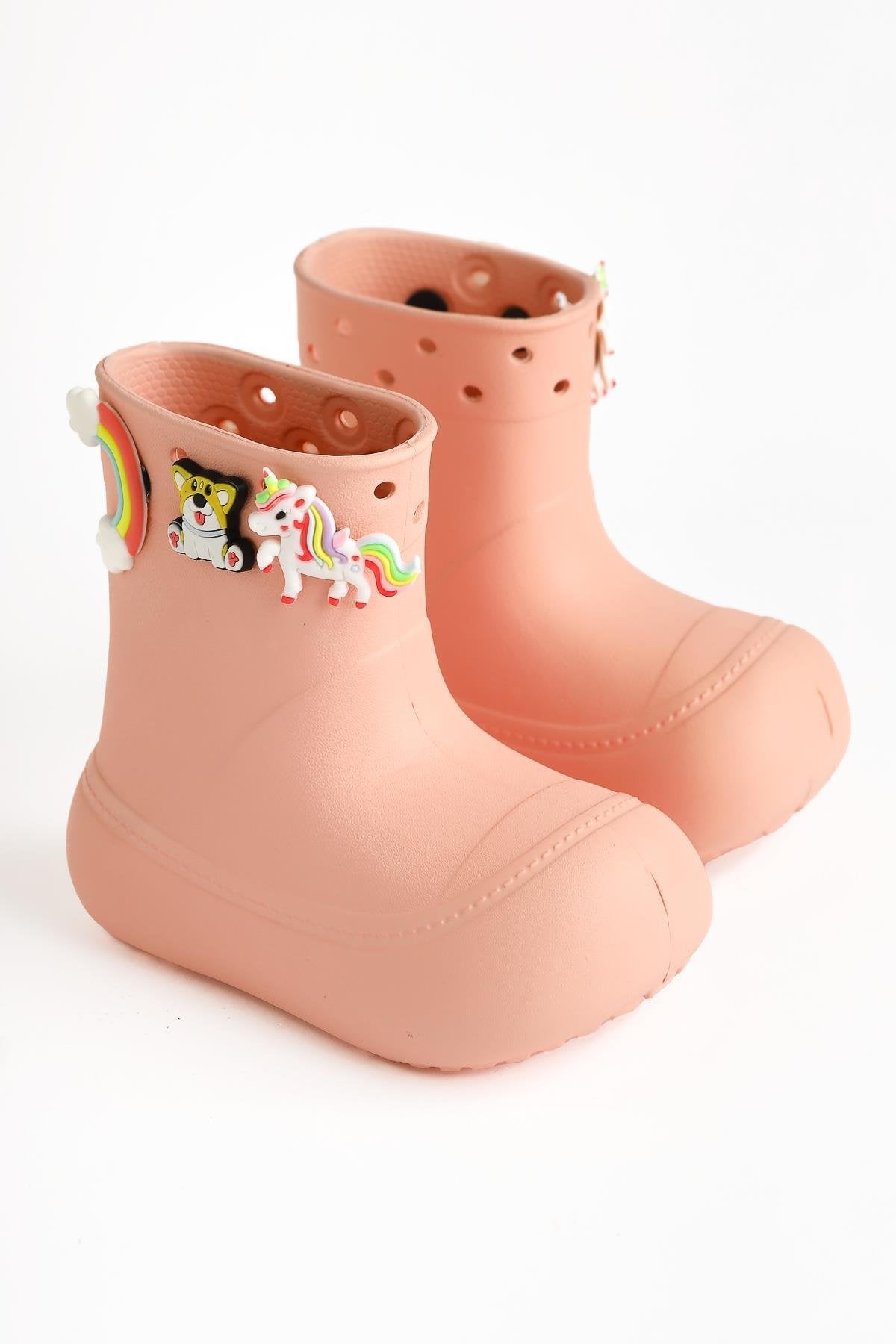 Chris Powder Pin Detail Waterproof Kids Boot