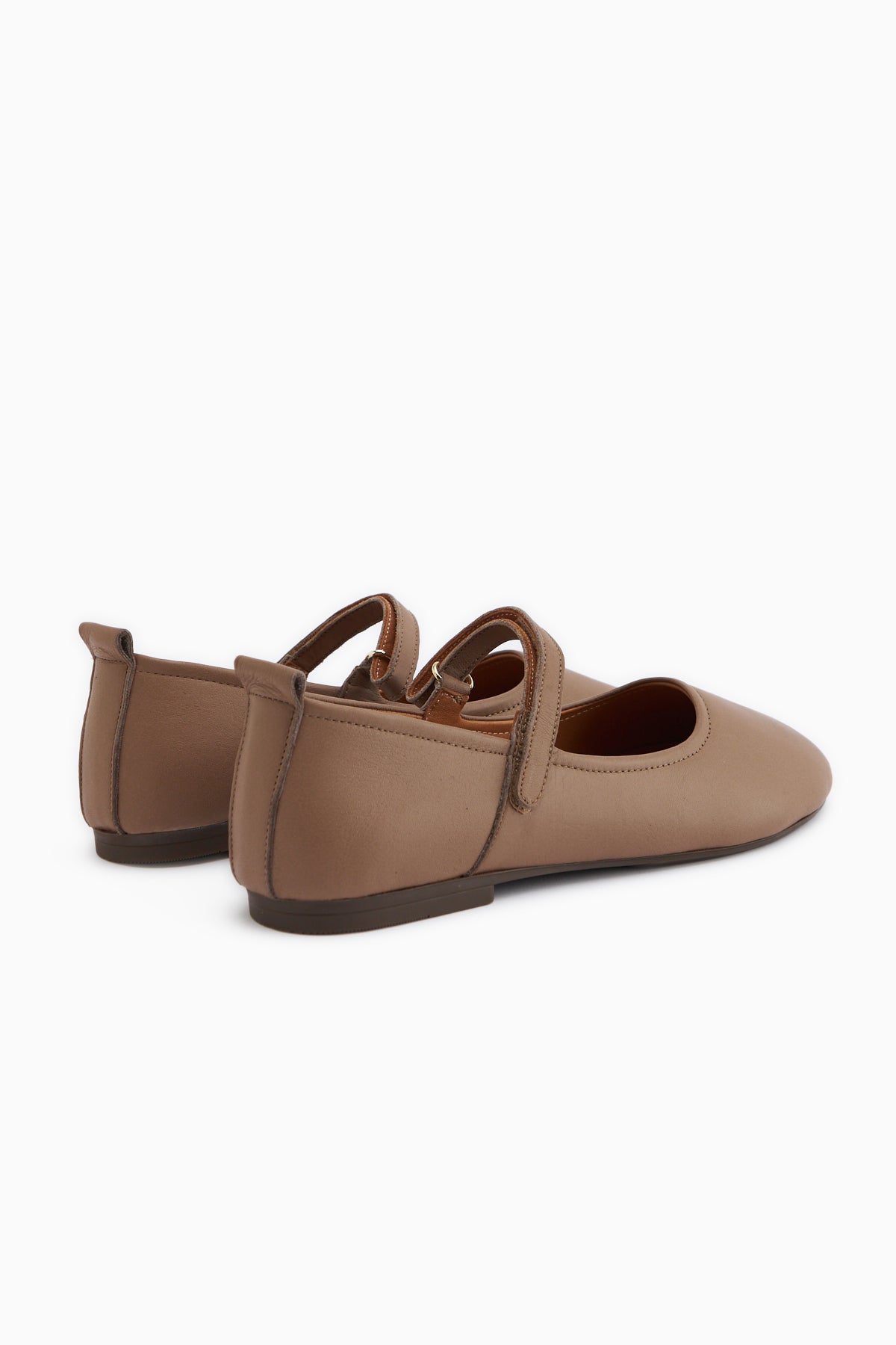 Sally Genuine Leather Mink Strap Women’s Ballet Flats