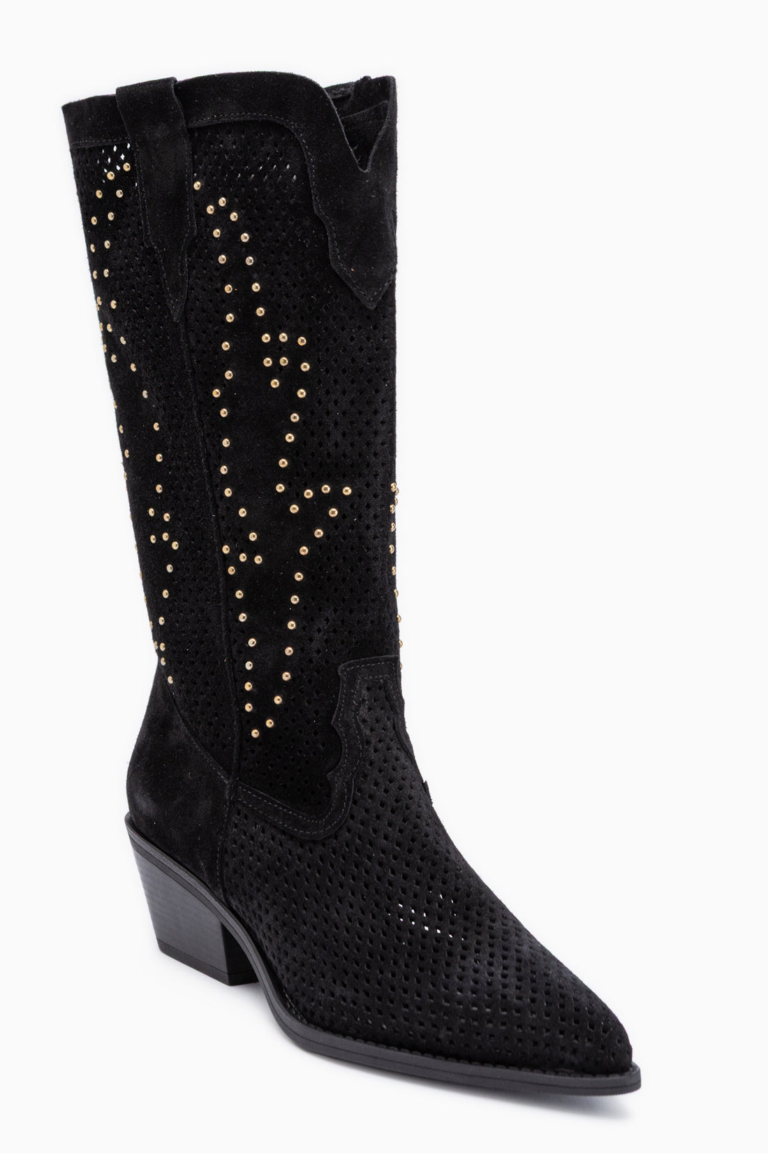 Neira Genuine Leather Black Summer Western Women’s Boots