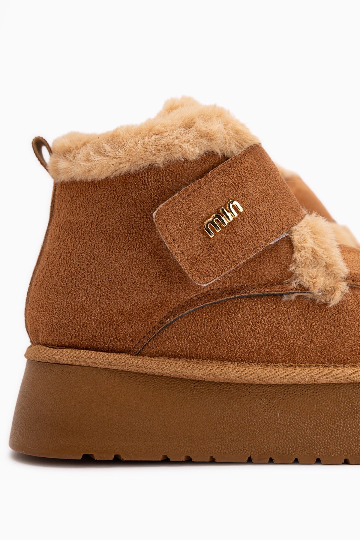 Celia Tan Suede Fur Thick Sole Women’s Boots
