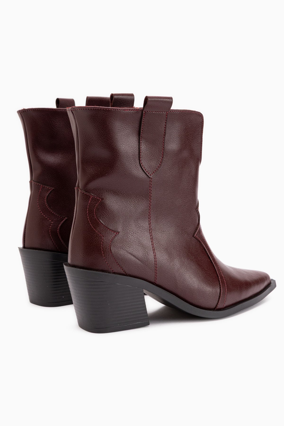 Erica Burgundy Heeled Western Women’s Boots