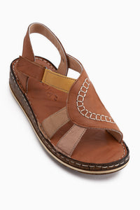 Cathrin Genuine Leather Tan Women’s Sandal