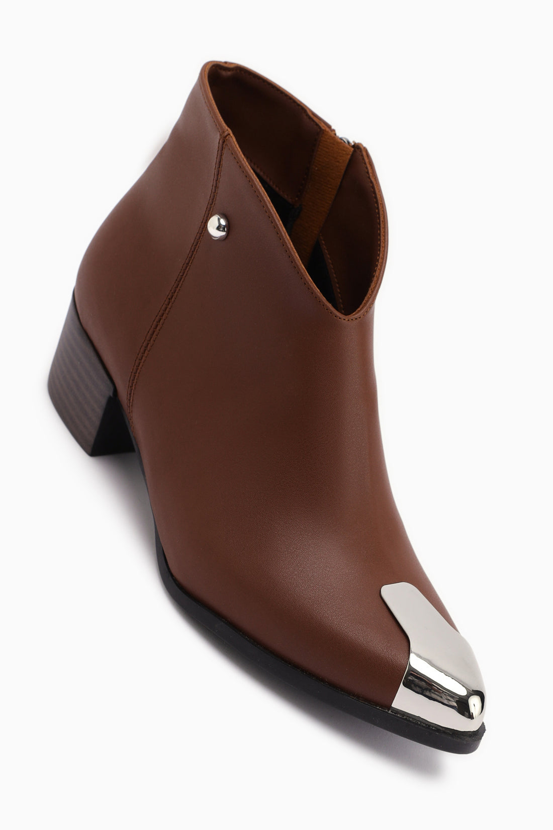 Jay Tan Pointed Toe Metal Detailed Women’s Boots