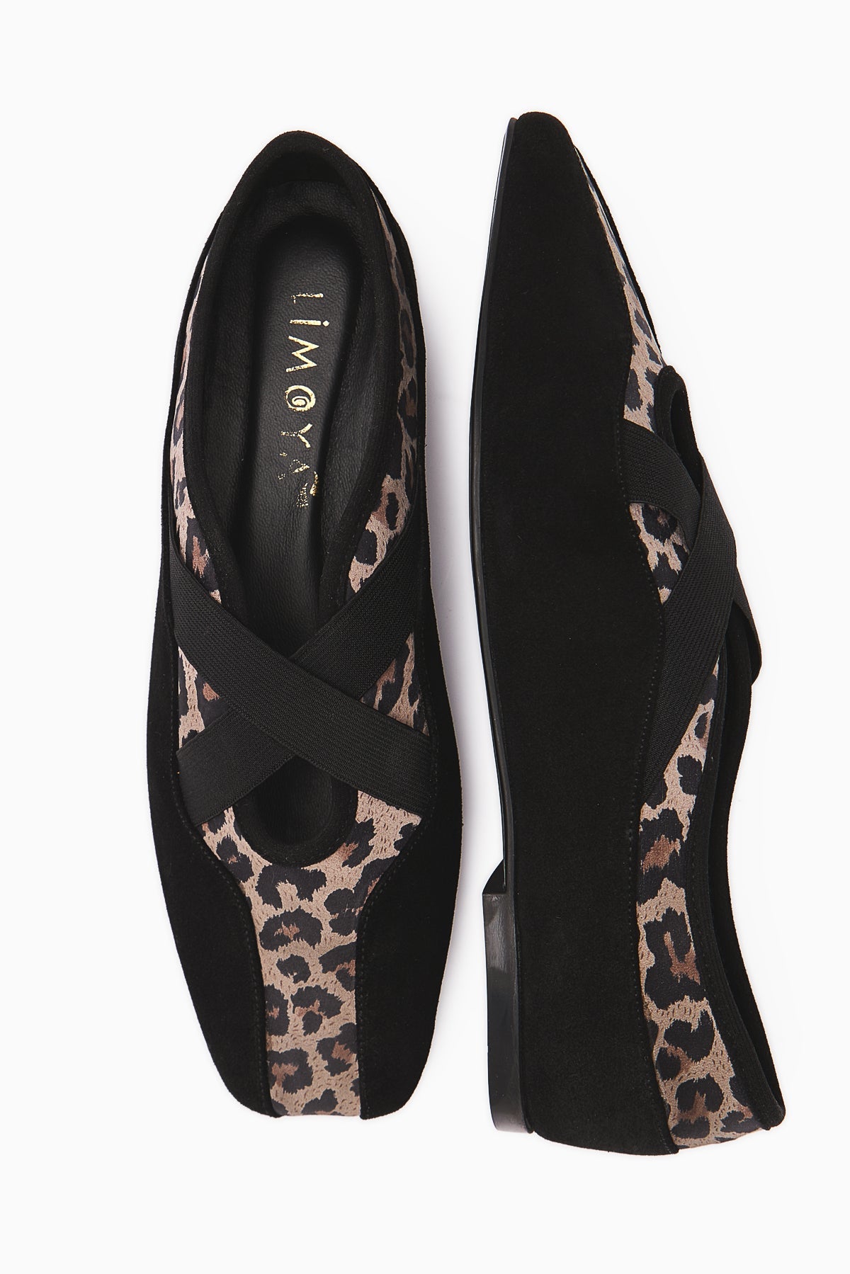 Erma Genuine Leather Black Ballerina Model Women's Flat Shoes