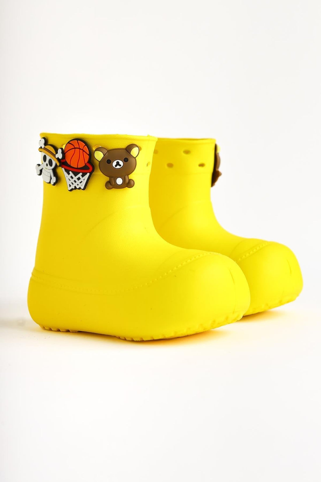 Chris Yellow Pin Detail Waterproof Kids Boot