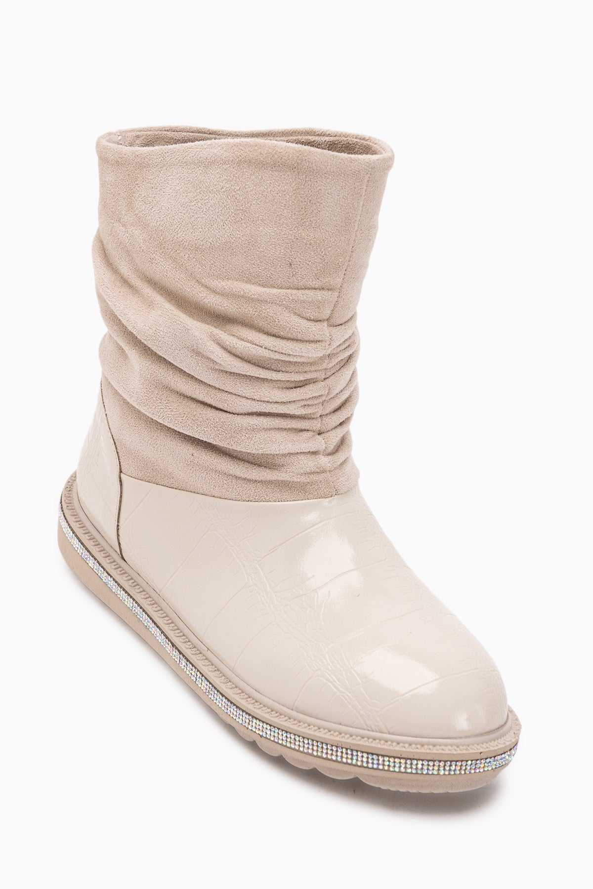 Farida Black Stone Detailed Women’s Boots