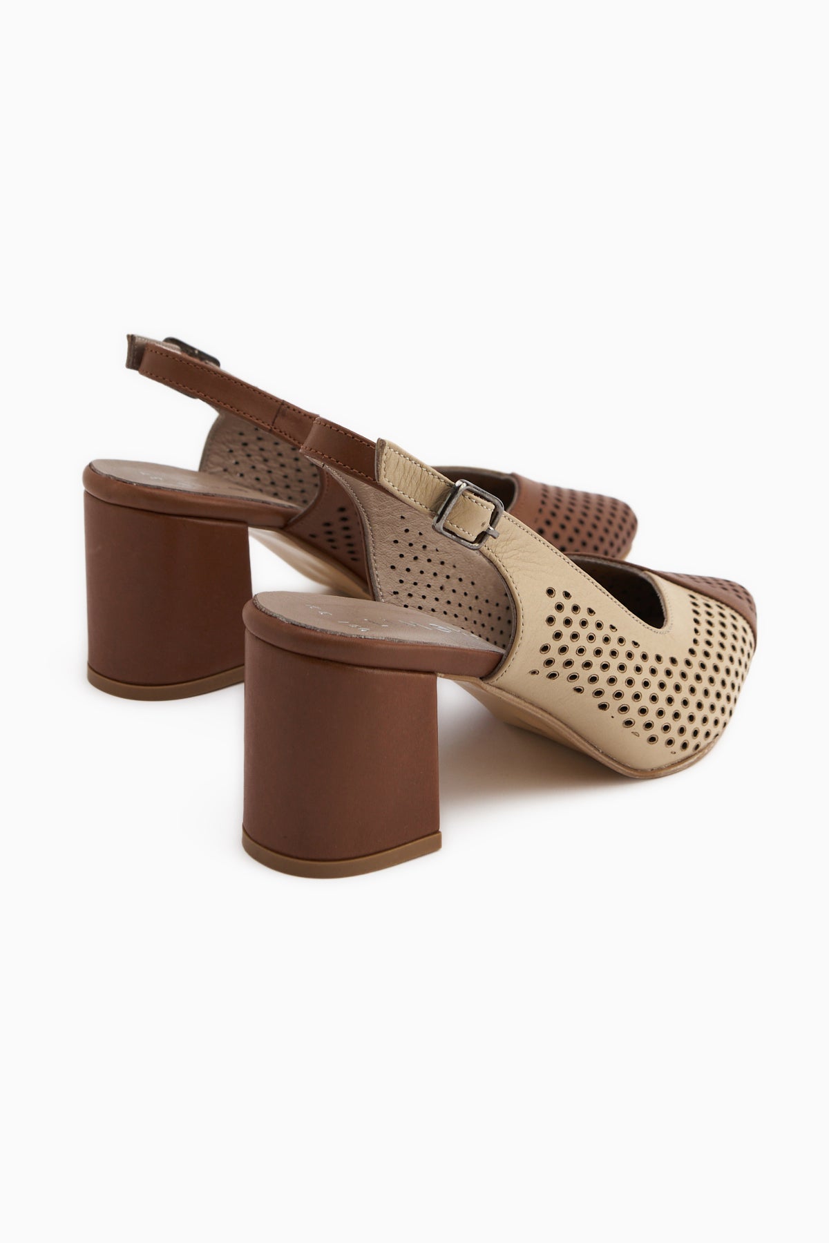 Cassie Genuine Leather Tan Beige Heeled Women’s Sandal