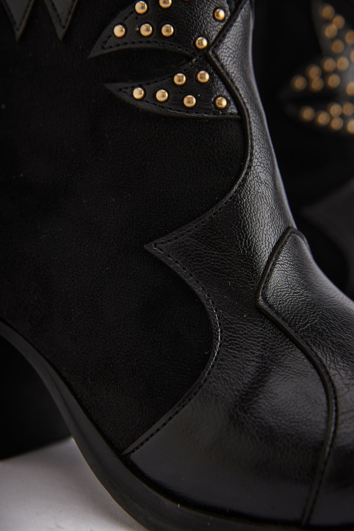 Lowis Black Buckled Women's Cowboy Western Boot