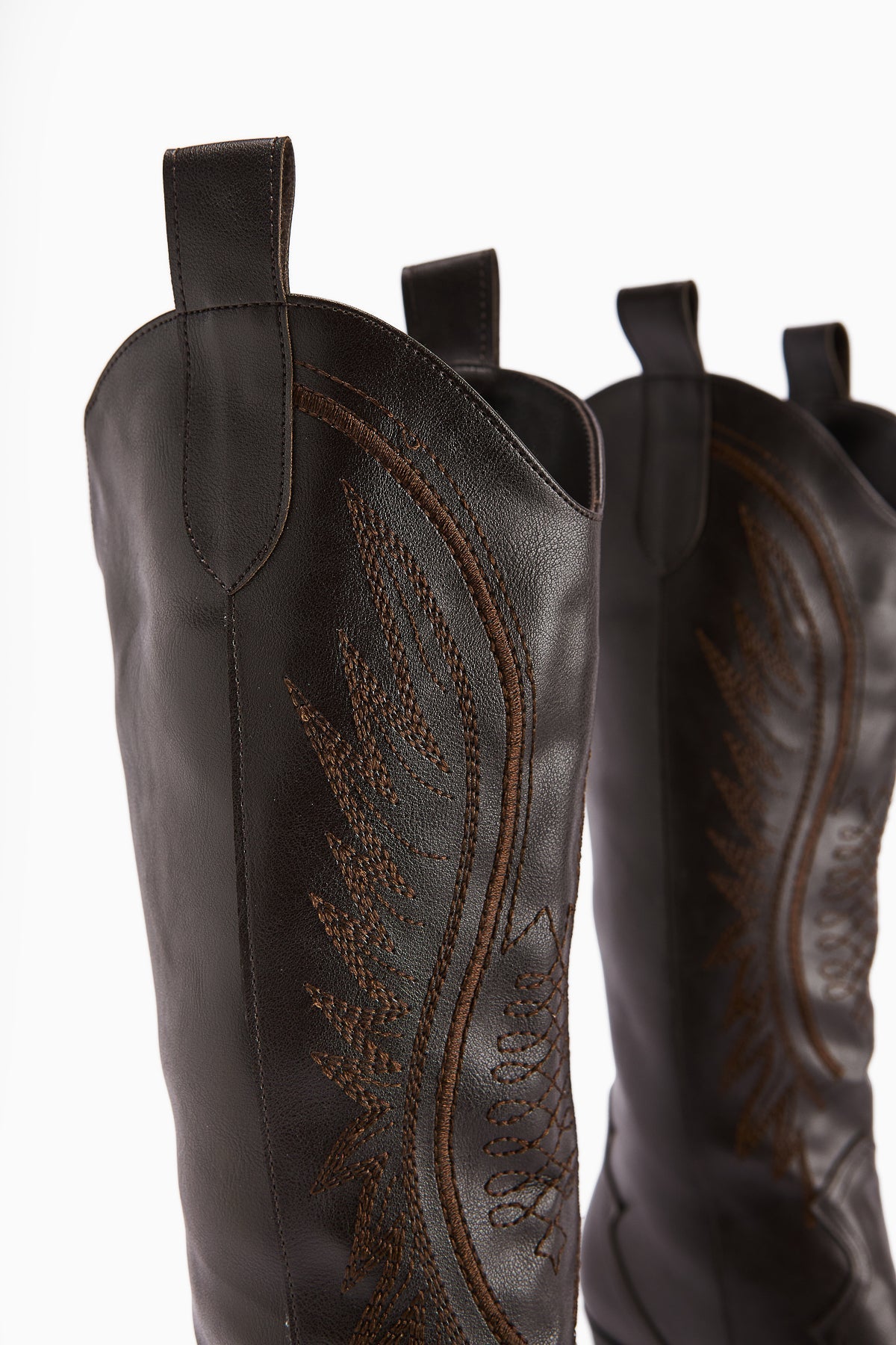 Hero Brown Embroidered Cowboy Boots