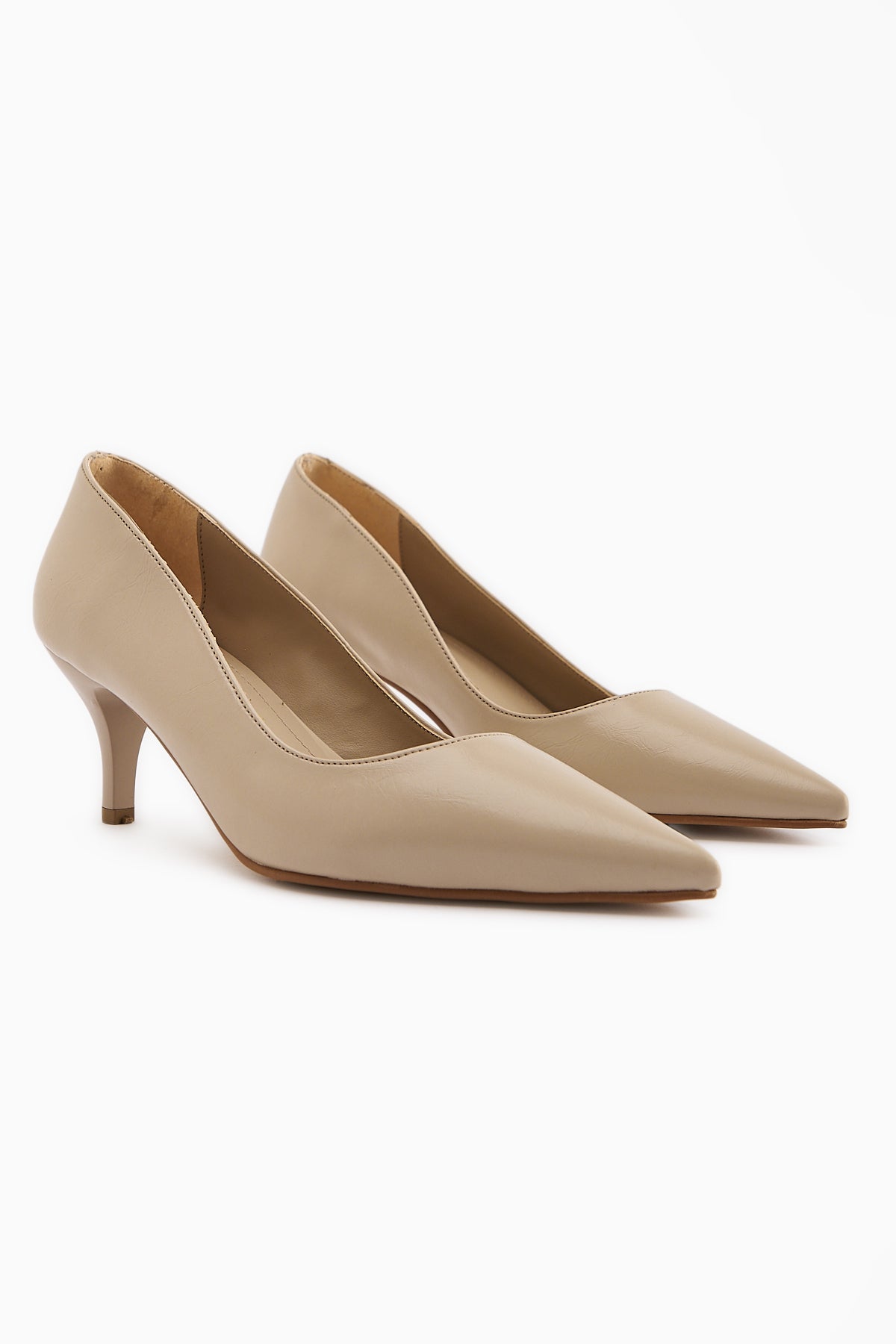 Flora Beige Stiletto Women's High Heel Shoe