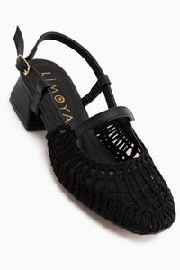 Rossi Black Woven Detailed Women’s Heeled Sandal