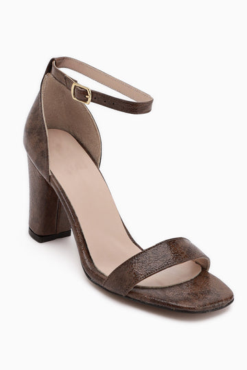 Erika Genuine Leather Brown Women’s Heeled Shoes