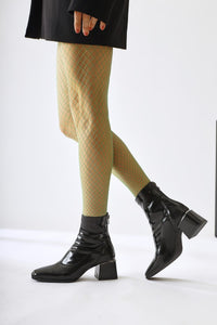 Dominga Black Patent Zippered Women’s Boots