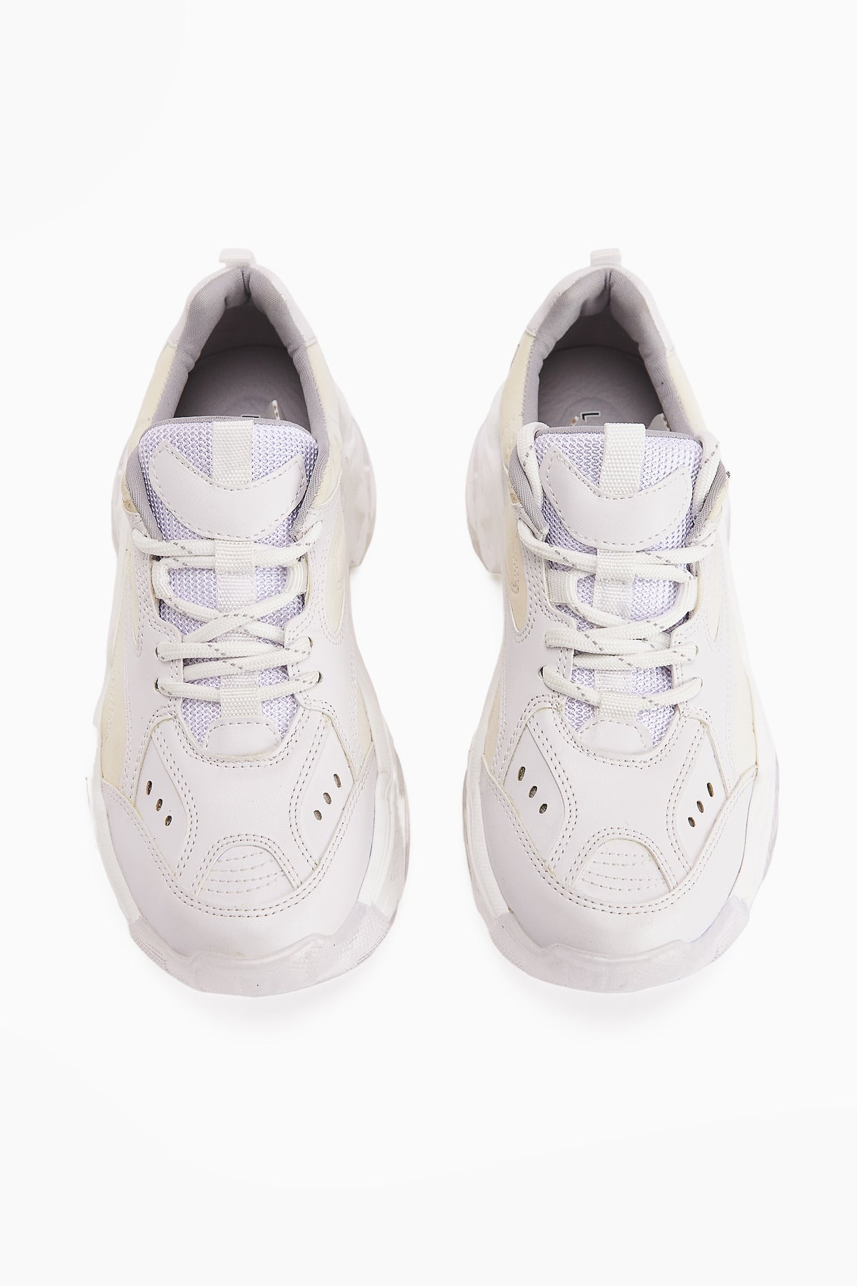 Erla – White Thick-Sole Lace-Up Sneaker (Women)