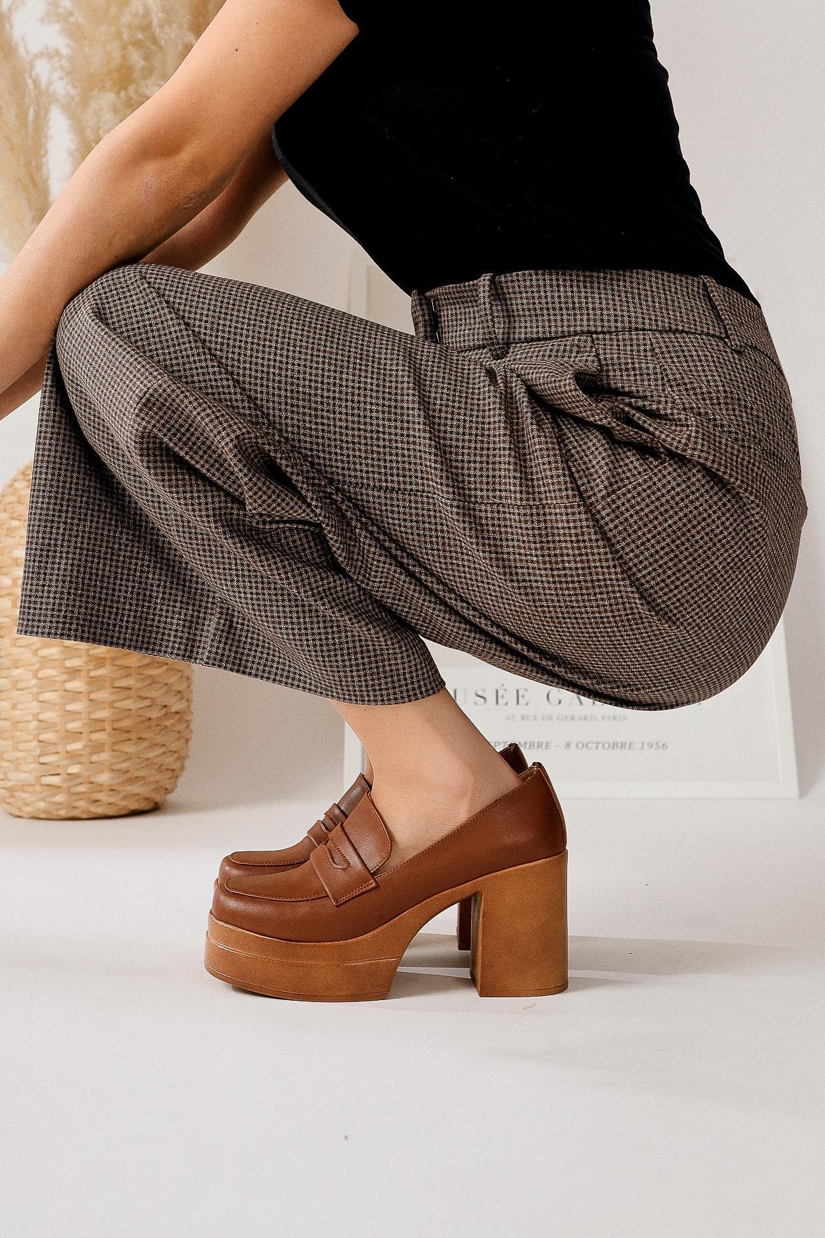 Candace Brown Platform Heeled Women's Shoe