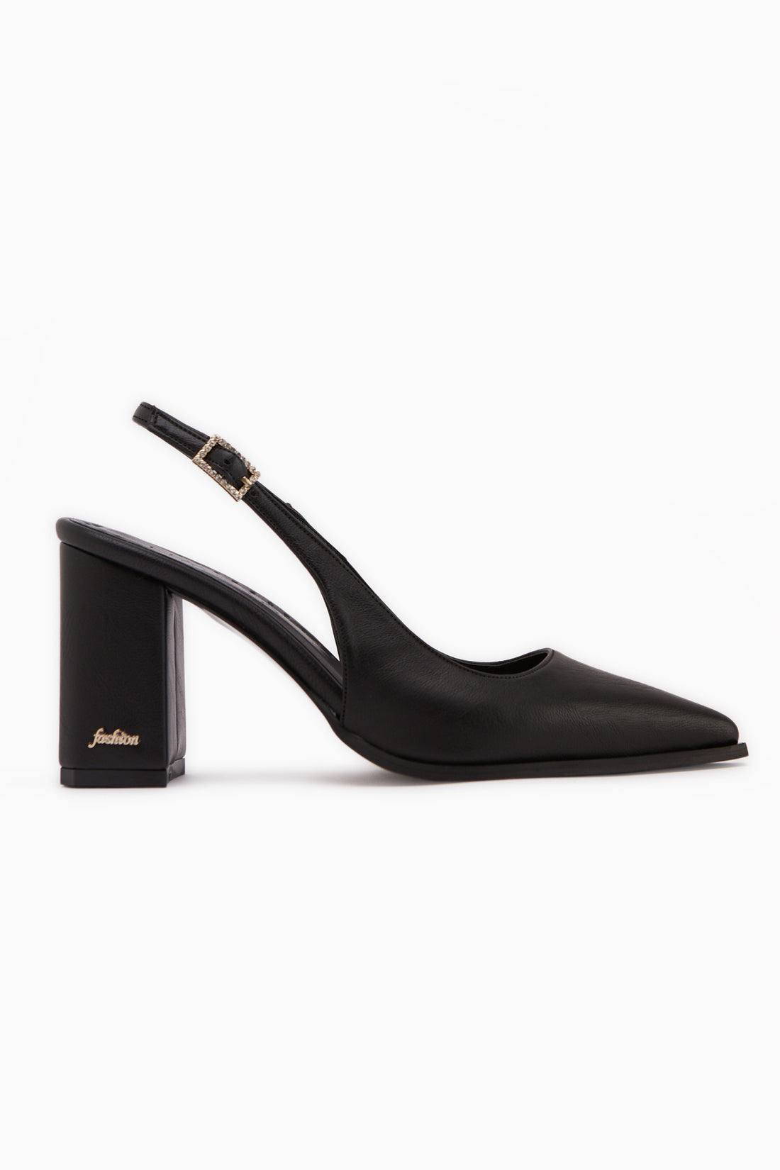 Essi Black Closed Toe Thick Heeled Women’s Shoes