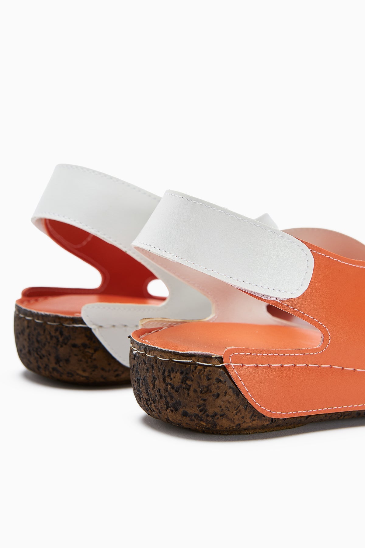 Margit – Orange Cross-Strap Sandal (Women)