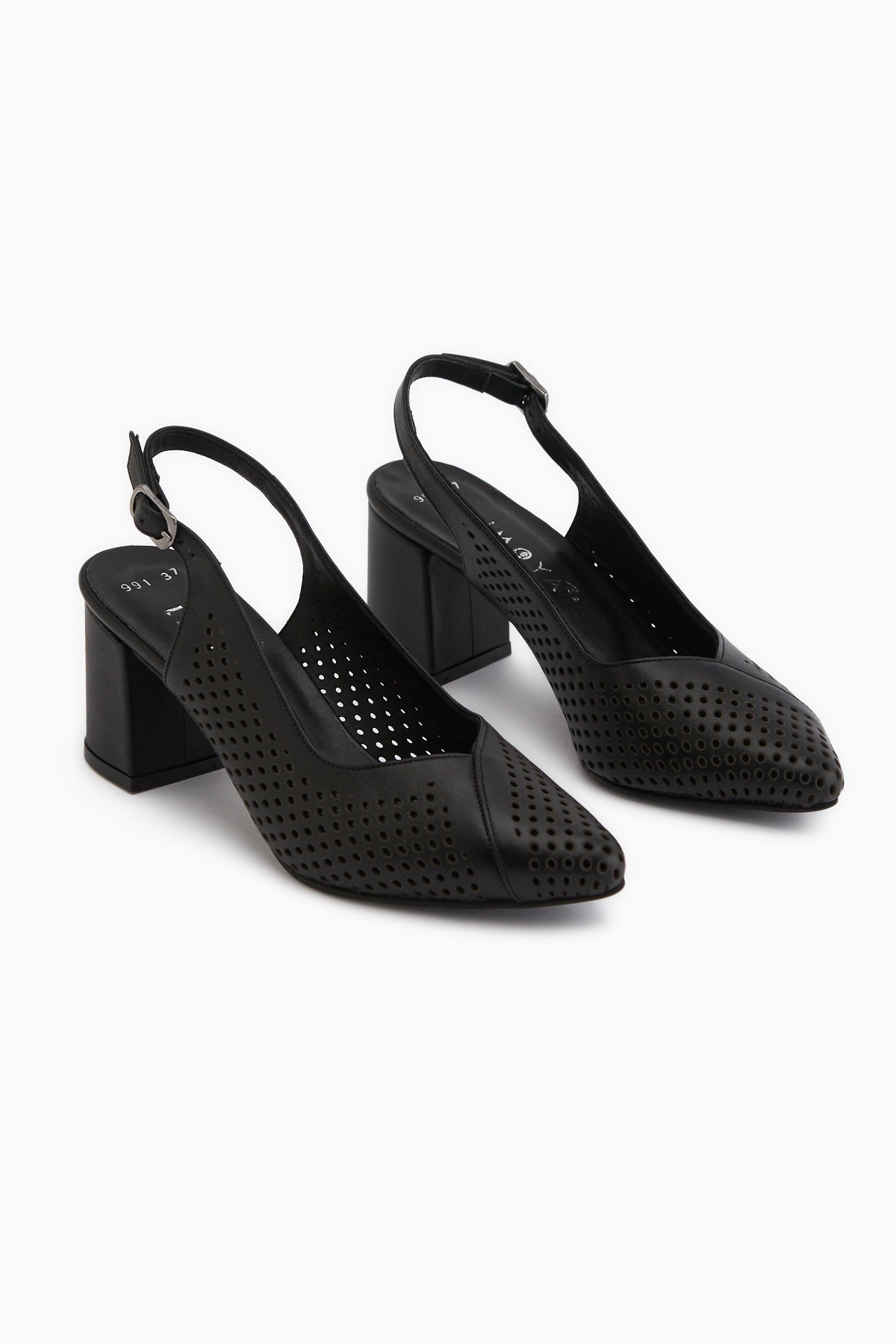 Cassie Genuine Leather Black Heeled Women’s Sandal