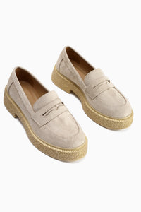 Bojan Nude Suede Casual Shoes with Thick Sole