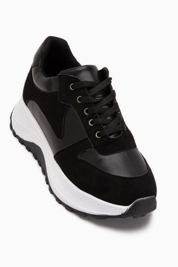 Jolina Black Suede Detailed Women’s Sneakers