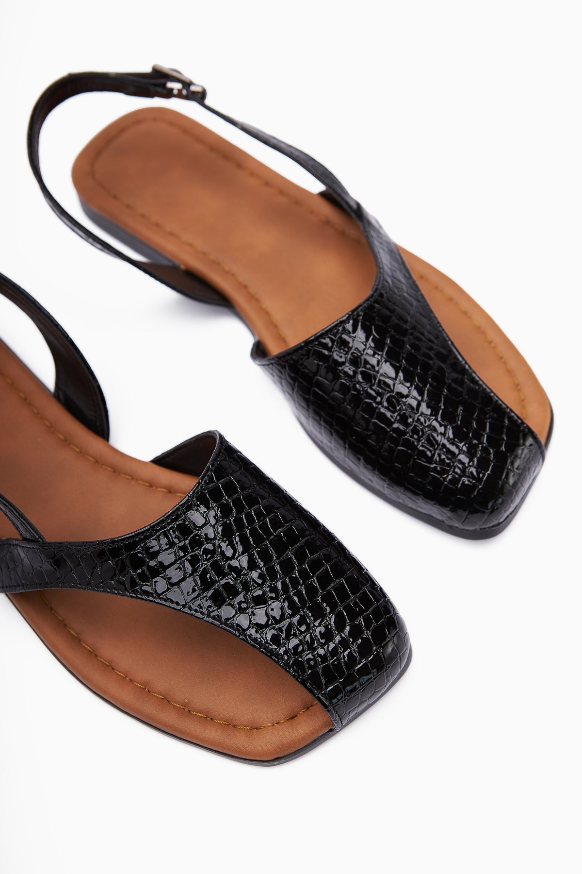 Agnez Black Belt Detailed Women's Sandal