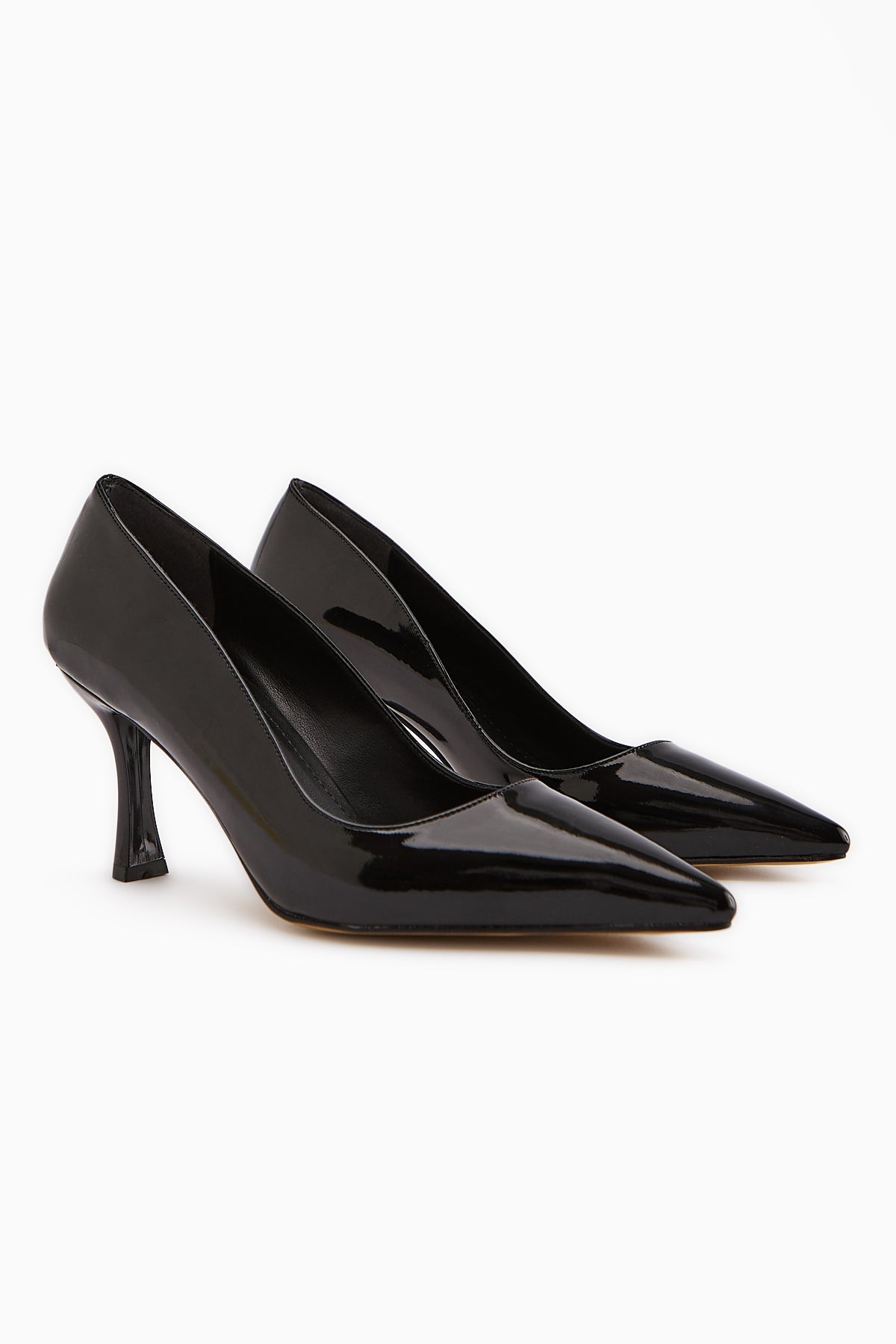 Dolly – Black Patent Vegan Material Stiletto Heeled Shoe (Women)