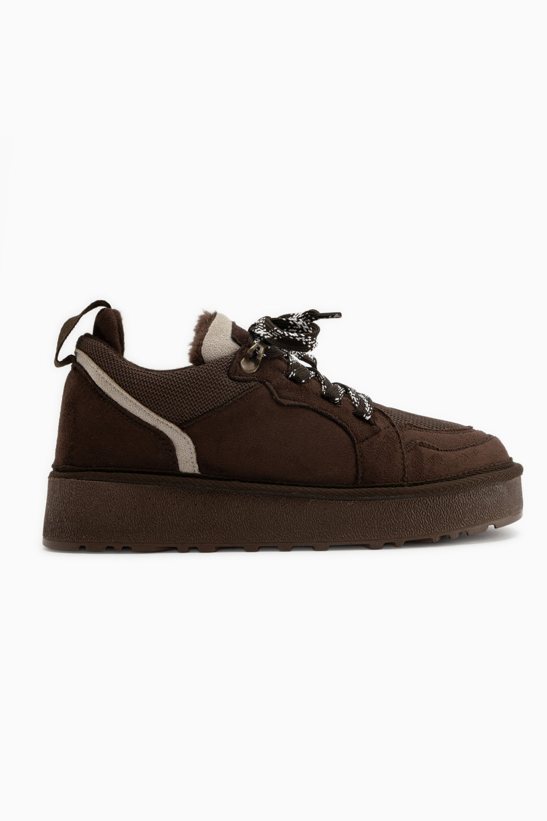 Reni Brown Suede Mesh Detailed Women’s Casual Shoes