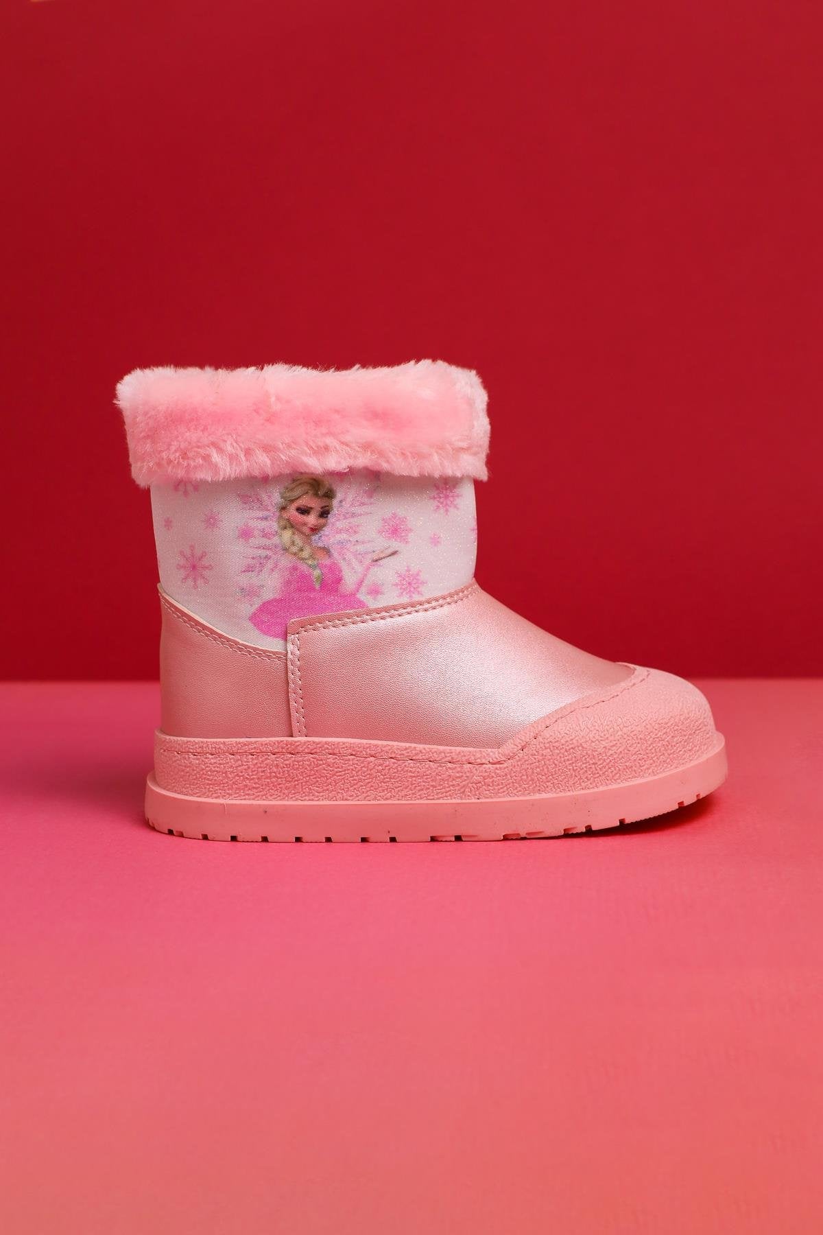 Hannah Powder Striped Character Print Fur-Lined Kids' Boots
