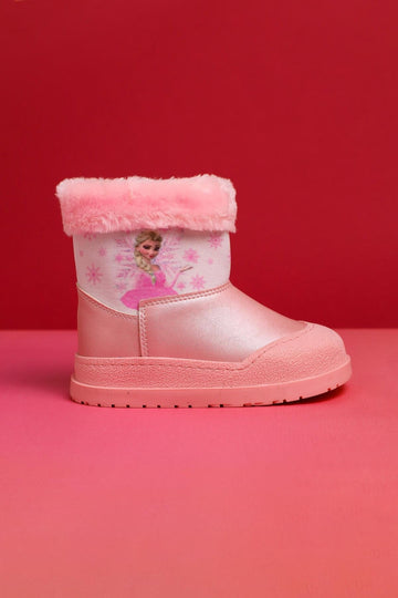 Hannah Powder Striped Character Print Fur-Lined Kids' Boots