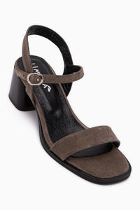 Lucia Genuine Leather Mink Suede Heeled Women’s Sandal