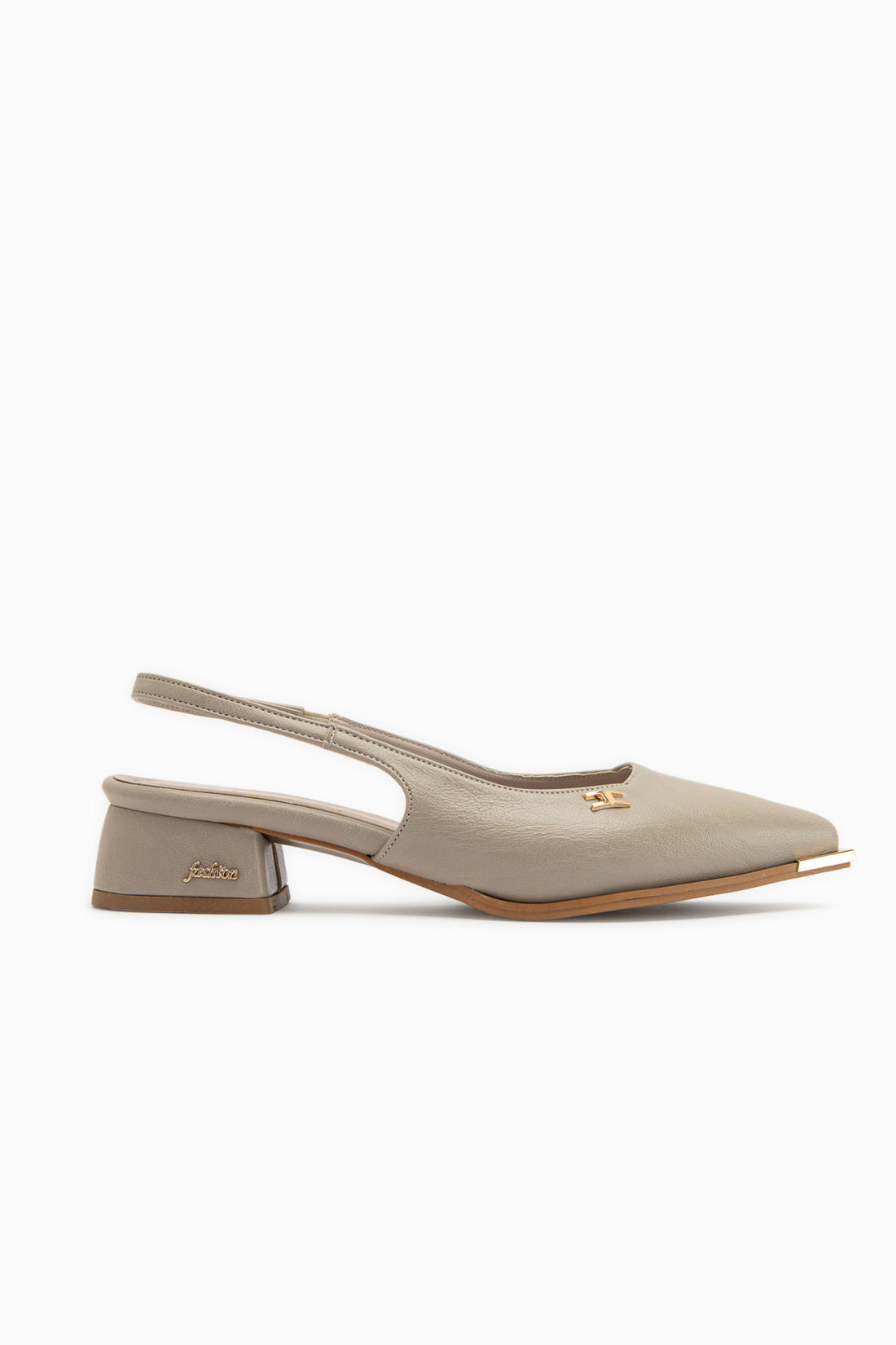 Norah Beige Elastic Short Heeled Women’s Shoes