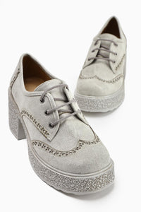 Lenie Ice Suede Laser Cut Detailed Everyday Women's Shoe