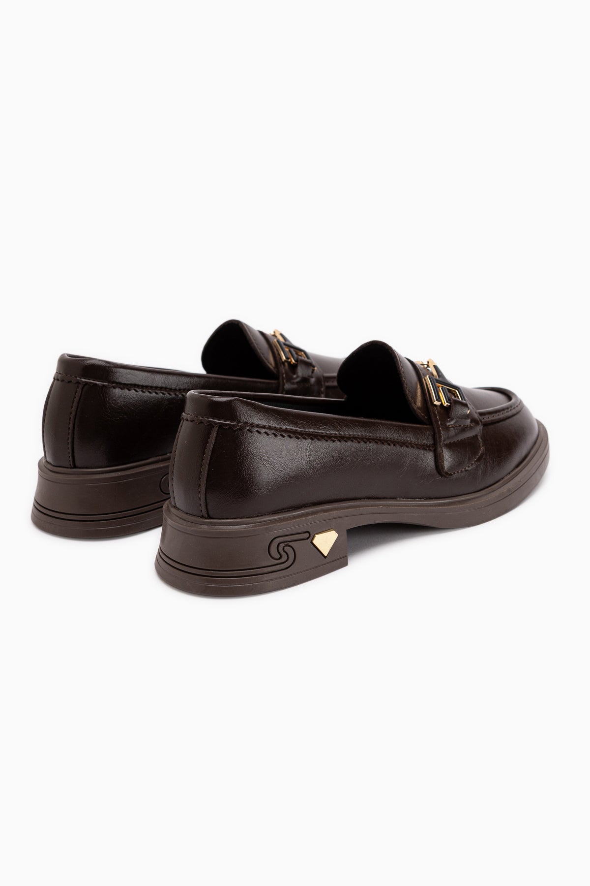 Clarie Brown Buckled Women’s Loafer Daily Shoes