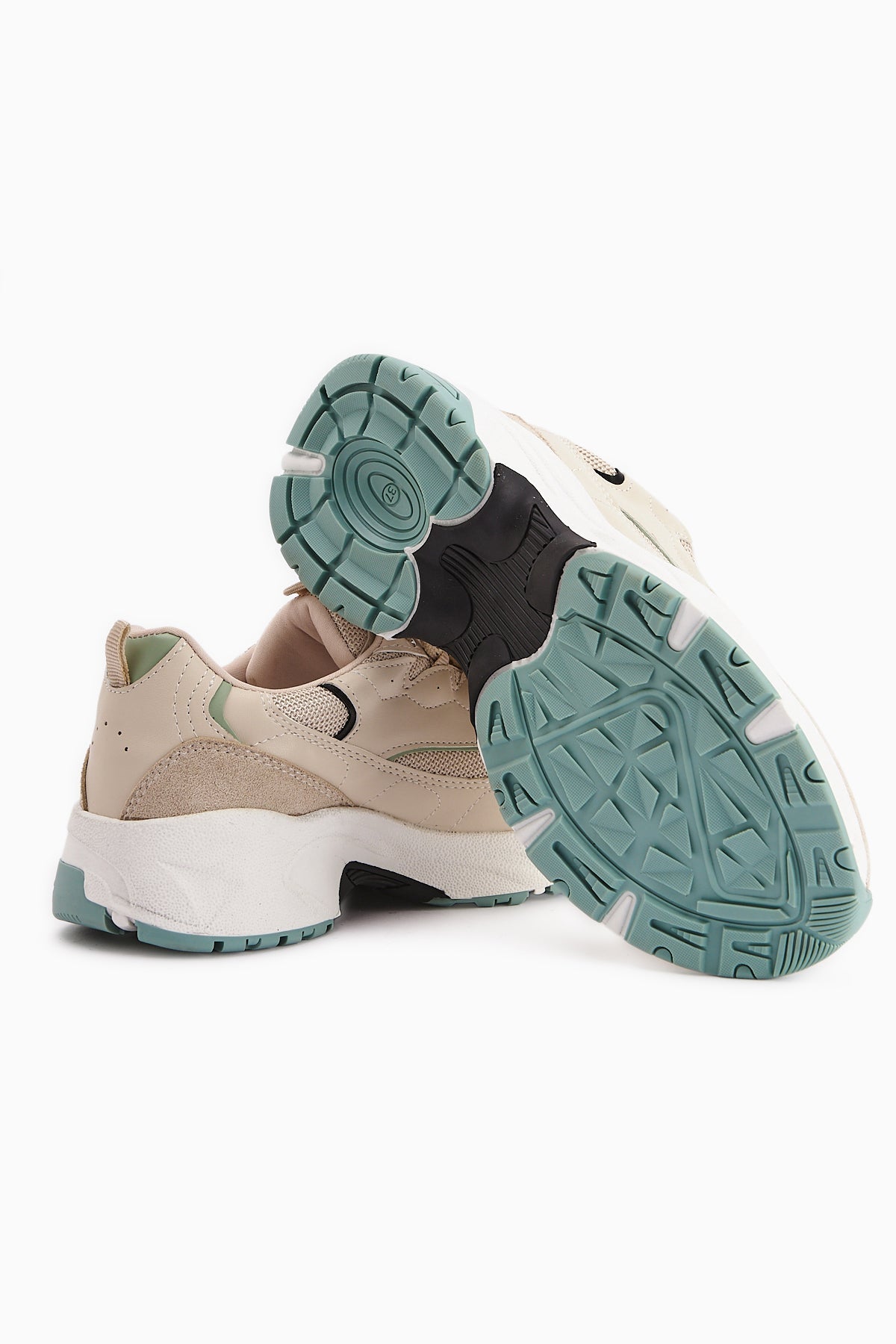 Rozhin Beige Thick Sole Women's Sport Shoe