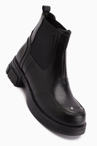 Emely Black Elastic Women's Boot