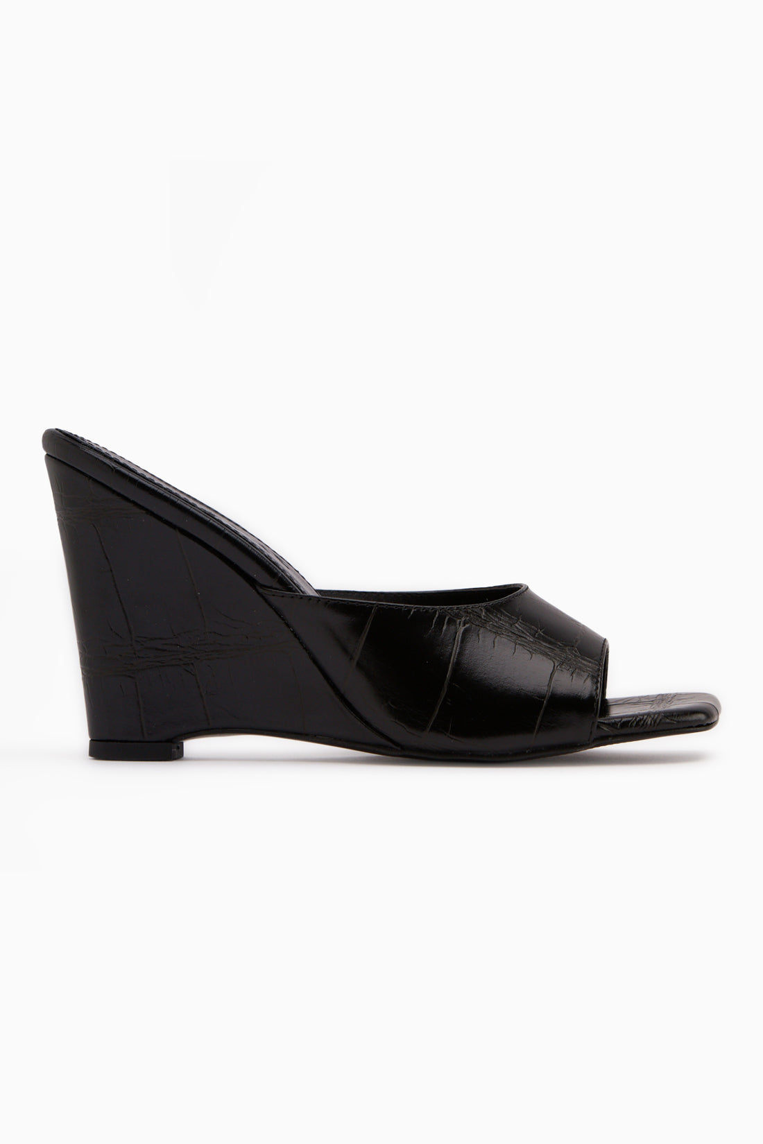Lamis Black Wedge Women’s Slippers