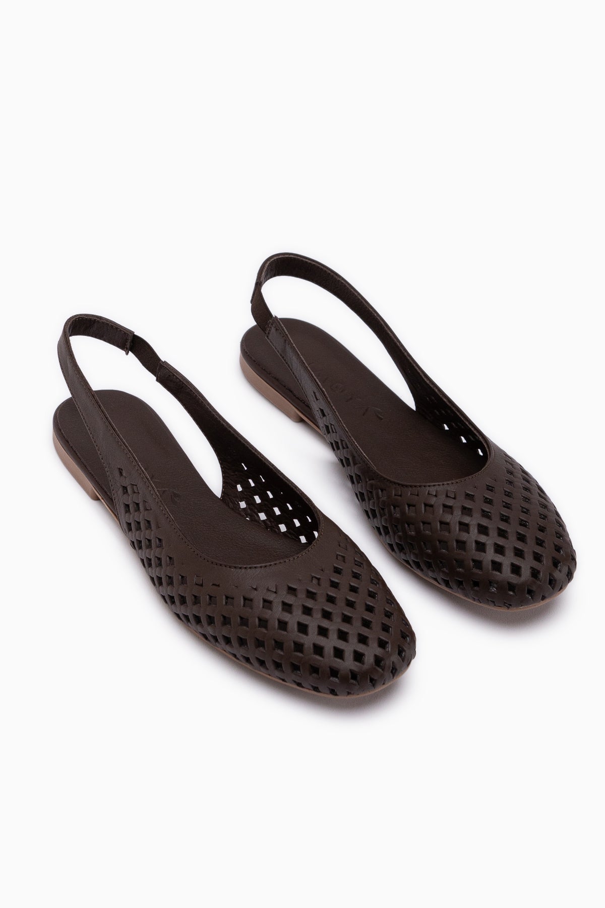 Monalis Genuine Leather Brown Elastic Women’s Sandal