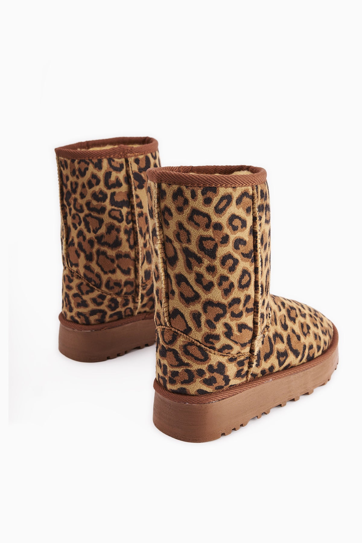 Lena-Birgitta Leopard Print Suede Fur Lined Women’s Boots
